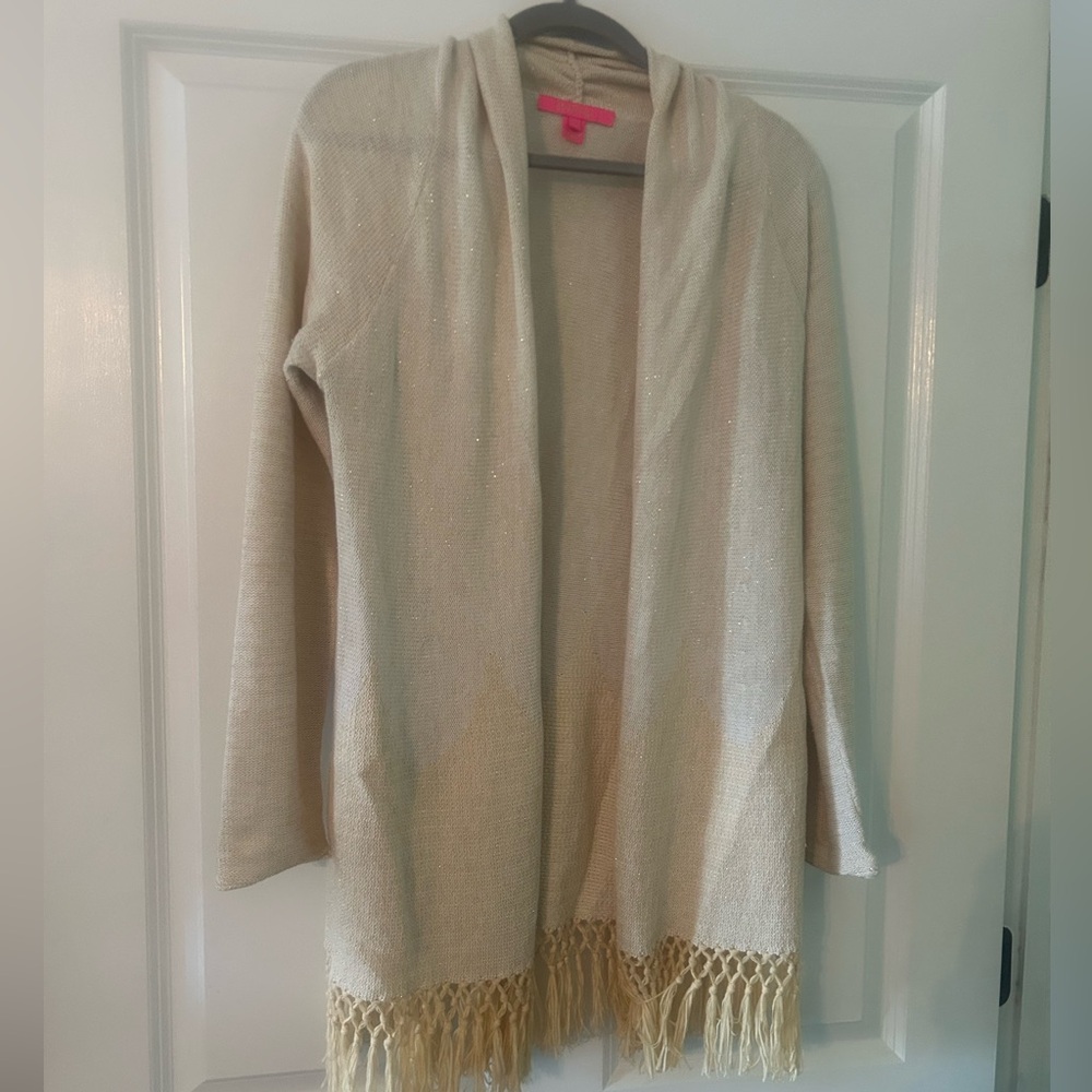 EUC Lilly Pulitzer Tatum open front cardigan; size Medium
